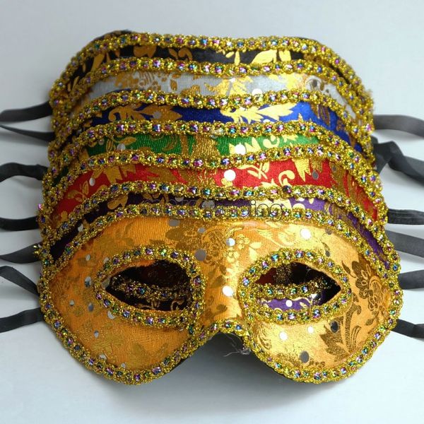 7 colors masquerade mask gold face with border mask design half face costume ball eye mask 20pcs ship
7 colors masquerade mask gold face with border mask design half face costume ball eye mask 20pcs ship