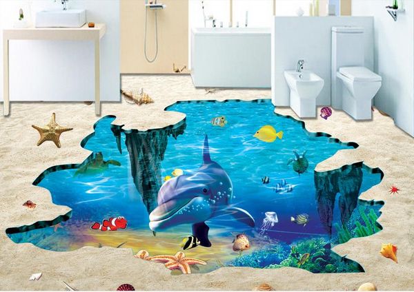3d fantastic underwater world dolphin undersea floor tiles pvc wallpaper for room
3d fantastic underwater world dolphin undersea floor tiles pvc wallpaper for room