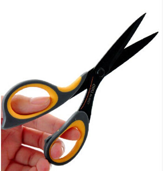 Wholesale-2pcs/lot 7 Inches Stainless Scissors Durable Multiuse Scissors For Office And School Deli 6027