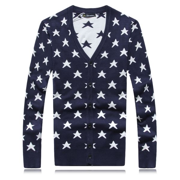 wholesale- new arrival sweater men v-neck long sleeve men's sweater button fly cardigan men star pattern casual mens sweaters, White;black
wholesale- new arrival sweater men v-neck long sleeve men's sweater button fly cardigan men star pattern casual mens sweaters, White;black