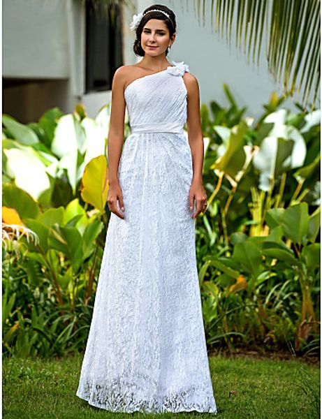 2016 new fashion popular elegant white floor-length one shoulder sleeveless lace sheath wedding dresses 260
2016 new fashion popular elegant white floor-length one shoulder sleeveless lace sheath wedding dresses 260
