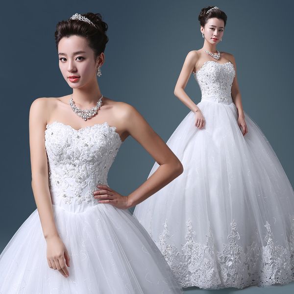 romantic soft tulle sweetheart ball gown wedding dress with lace appliques 2018 elegant marriage dress lace up, White
romantic soft tulle sweetheart ball gown wedding dress with lace appliques 2018 elegant marriage dress lace up, White