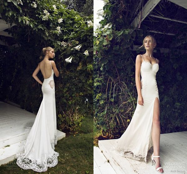 bohemian riki dalal backless wedding dresses spaghetti straps sweep train lace appliqued 2015 new arrival sheath bridal wedding gowns, White
bohemian riki dalal backless wedding dresses spaghetti straps sweep train lace appliqued 2015 new arrival sheath bridal wedding gowns, White