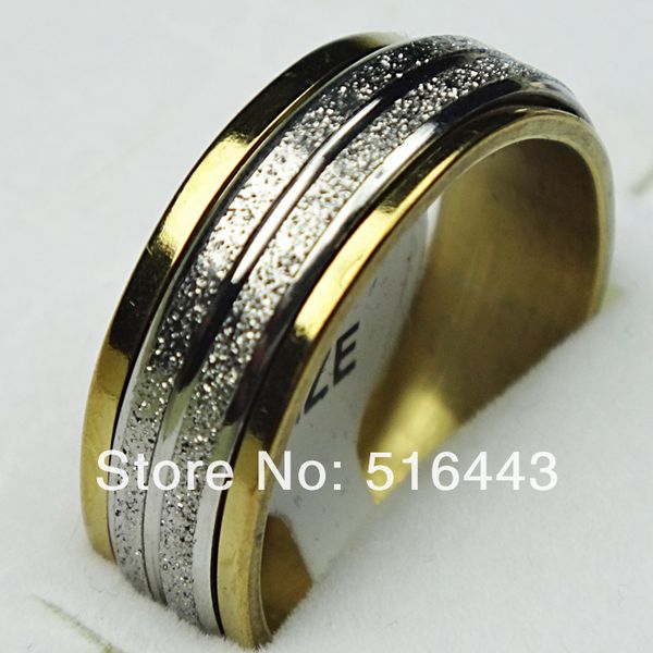 2017 new arrival 30pcs frosted stainless steel double layer spin rotate mens womens gold rings wholesale lots a-299, Golden;silver
2017 new arrival 30pcs frosted stainless steel double layer spin rotate mens womens gold rings wholesale lots a-299, Golden;silver