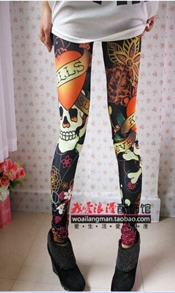 wholesale- new a46 women fashion vintage skull flower clothes stretchy skeleton printed tattoo skinny jeans leggings, Black
wholesale- new a46 women fashion vintage skull flower clothes stretchy skeleton printed tattoo skinny jeans leggings, Black