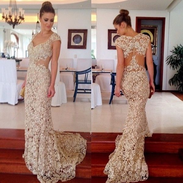 vintage lace wedding dresses cap sleeve sweep train long gorgeous bridal gowns sheer illusion back vestidos chic plus size, White
vintage lace wedding dresses cap sleeve sweep train long gorgeous bridal gowns sheer illusion back vestidos chic plus size, White