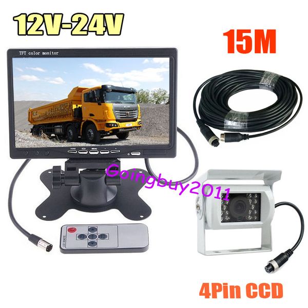 white 12v-24v 4pin ccd 18 led ir reversing camera + 7" lcd monitor car rear view kit 15m video cable 10pcs/lot
white 12v-24v 4pin ccd 18 led ir reversing camera + 7" lcd monitor car rear view kit 15m video cable 10pcs/lot