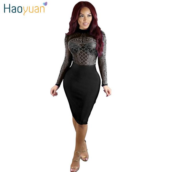 haoyuan autumn winter mesh bandage dresses patchwork long sleeve elegant dress nightclub dress clothing vestidos de playa q1110, Black;gray
haoyuan autumn winter mesh bandage dresses patchwork long sleeve elegant dress nightclub dress clothing vestidos de playa q1110, Black;gray