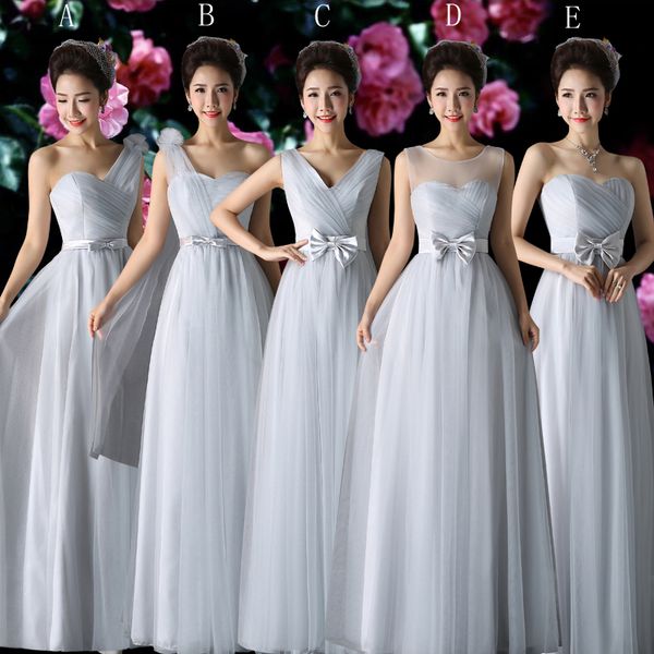 one shoulder pleated long bridesmaid dress gray smoking 2019 floor length party dress elegant 5 style mixed order, White;pink
one shoulder pleated long bridesmaid dress gray smoking 2019 floor length party dress elegant 5 style mixed order, White;pink