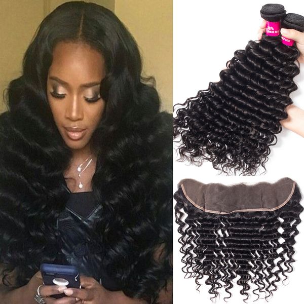 360 lace frontal closure with 3bundles brazilian human hair deep wave virgin human hair extensions brazilian peruvian malaysian indian hair, Black;brown
360 lace frontal closure with 3bundles brazilian human hair deep wave virgin human hair extensions brazilian peruvian malaysian indian hair, Black;brown