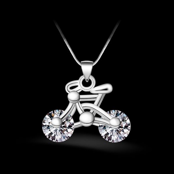 fashion 925 silver bike with white diamond jewelry 925 silver necklace valentine's day holiday gifts 1620
fashion 925 silver bike with white diamond jewelry 925 silver necklace valentine's day holiday gifts 1620