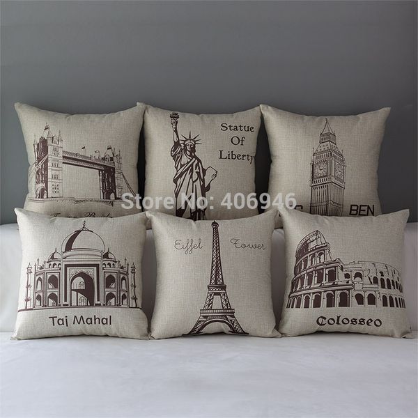 wholesale-13 styles famous building eiffel tower/big ben/tower bridge pillow cover cushion case pillowcase decorative 1pc
wholesale-13 styles famous building eiffel tower/big ben/tower bridge pillow cover cushion case pillowcase decorative 1pc