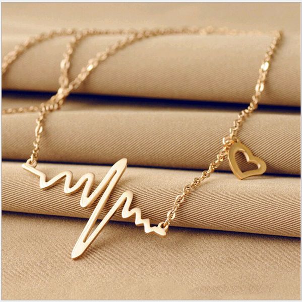 ecg charm necklace electrocardiogram love heart pendants heartbeat heart rhythm 18k gold plate ekg jewelry necklaces for women, Silver
ecg charm necklace electrocardiogram love heart pendants heartbeat heart rhythm 18k gold plate ekg jewelry necklaces for women, Silver