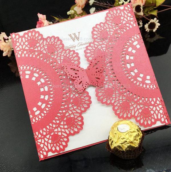 wedding invitations laser cut customizable hollow crystal lace bow ribbon wedding invitation cards wt01, Black
wedding invitations laser cut customizable hollow crystal lace bow ribbon wedding invitation cards wt01, Black
