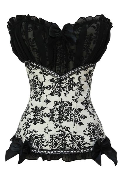 wholesale-black white dress mesh adorned corset lc5361 corselet steampunk lingerie elegant made by soft quality fabric
wholesale-black white dress mesh adorned corset lc5361 corselet steampunk lingerie elegant made by soft quality fabric