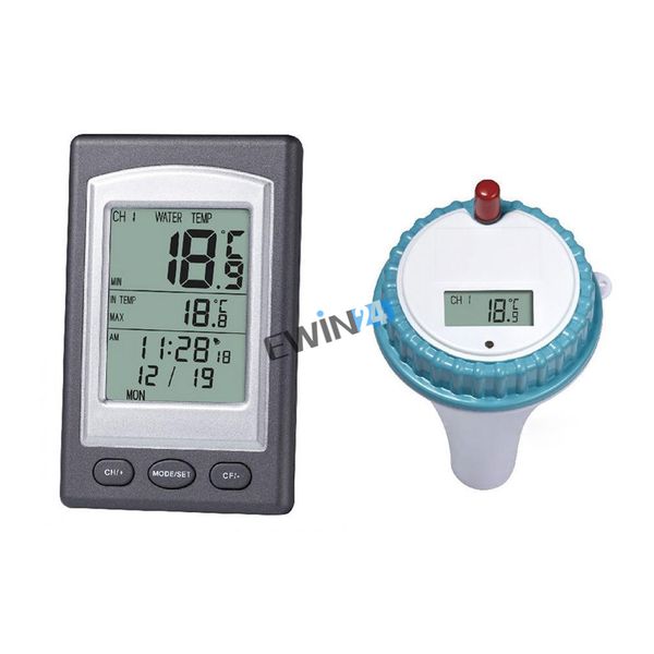 Wireless Indoor and Outdoor Swimming Pool Spa Hot Tub Scoop Thermometer Water Temperature Guage with alarm clock function Pool
Wireless Indoor and Outdoor Swimming Pool Spa Hot Tub Scoop Thermometer Water Temperature Guage with alarm clock function Pool