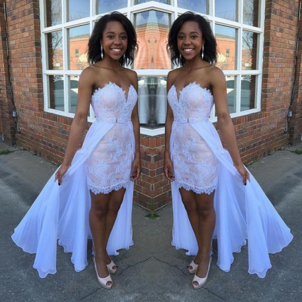 south african high low prom dresses sweetheart lace appliques evening gowns pink and white chiffon overskirts formal party dress, Black
south african high low prom dresses sweetheart lace appliques evening gowns pink and white chiffon overskirts formal party dress, Black