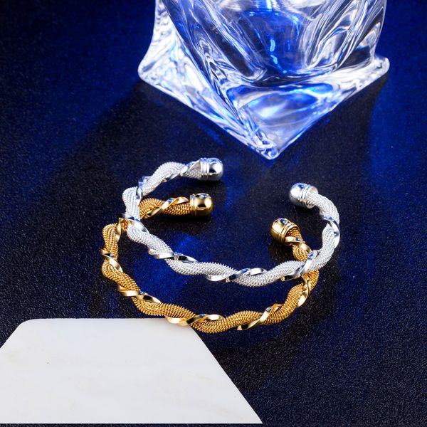 10pcs/lot gift factory price 925 silver charm bangle twisted 18k gold bracelet fashion jewelry 1822, Black
10pcs/lot gift factory price 925 silver charm bangle twisted 18k gold bracelet fashion jewelry 1822, Black