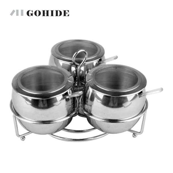 wholesale- gohide kitchen storage bottle stainless steel spice jar condiments container with cover 3pcs/set seasoning box ing
wholesale- gohide kitchen storage bottle stainless steel spice jar condiments container with cover 3pcs/set seasoning box ing