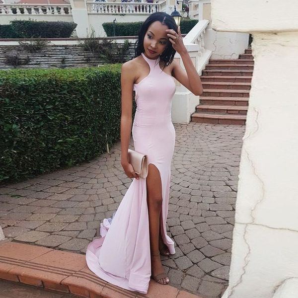 mermaid open back prom dress split pink prom party dress mermaid open back pink slit graduation dress, Black
mermaid open back prom dress split pink prom party dress mermaid open back pink slit graduation dress, Black