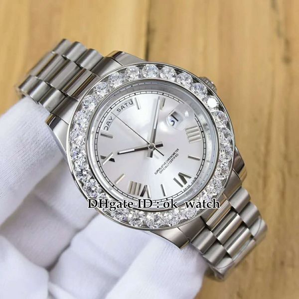 9 styles new automatic men's watch daydate 43mm white dial diamond bezel stainless steel hand gents new fashion dress watches, Slivery;brown
9 styles new automatic men's watch daydate 43mm white dial diamond bezel stainless steel hand gents new fashion dress watches, Slivery;brown