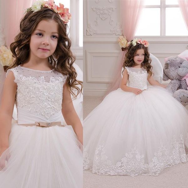 princess white ball gown flower girls dresses 2020 sheer neck lace sleeveless appliqued floor length tulle girls for wedding party, White;blue
princess white ball gown flower girls dresses 2020 sheer neck lace sleeveless appliqued floor length tulle girls for wedding party, White;blue