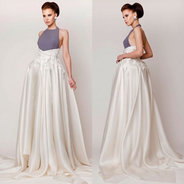 arabic lace appliqued backless prom dresses halter neck evening gowns a line vestidos de fiesta satin sweep train formal dress, Black
arabic lace appliqued backless prom dresses halter neck evening gowns a line vestidos de fiesta satin sweep train formal dress, Black