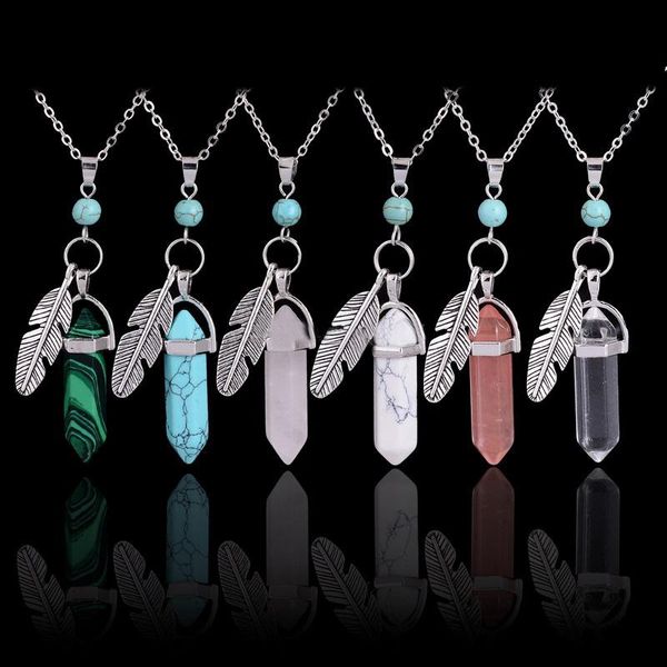 necklace white pendant opal bullet turquoise column charm natural stone healing hexagonal rose quartz crystal feather necklace
necklace white pendant opal bullet turquoise column charm natural stone healing hexagonal rose quartz crystal feather necklace