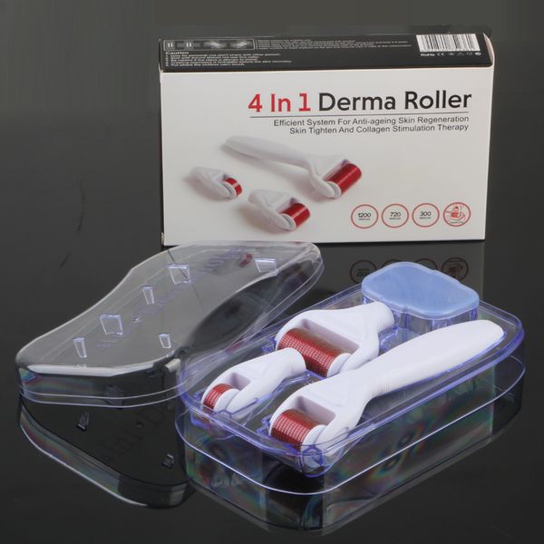 4 in 1 microneedle roller drs derma roller with 3 head(1200+720+300 needles) derma roller kit for acne removal
4 in 1 microneedle roller drs derma roller with 3 head(1200+720+300 needles) derma roller kit for acne removal