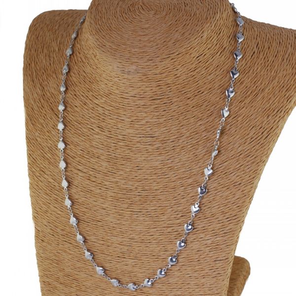 christmas gift woman heart style necklace charm stainless steel welding sealing chain, Silver
christmas gift woman heart style necklace charm stainless steel welding sealing chain, Silver