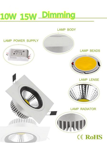 cob 10w 15w led square downlights recessed lights 600/1200 lumens warm/cool white dimmable led fixture ceiling lights 110-240v
cob 10w 15w led square downlights recessed lights 600/1200 lumens warm/cool white dimmable led fixture ceiling lights 110-240v
