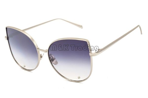 big cat eye metal sunglasses frame plant mirror lenses 2018 new fashion show sun glasses summer eyewear design for women ship, White;black
big cat eye metal sunglasses frame plant mirror lenses 2018 new fashion show sun glasses summer eyewear design for women ship, White;black