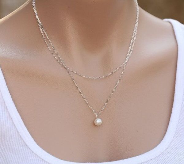 boho style multi layer womens double silver gold plated chains pearl charm pendant necklace jewelry fe, Black
boho style multi layer womens double silver gold plated chains pearl charm pendant necklace jewelry fe, Black