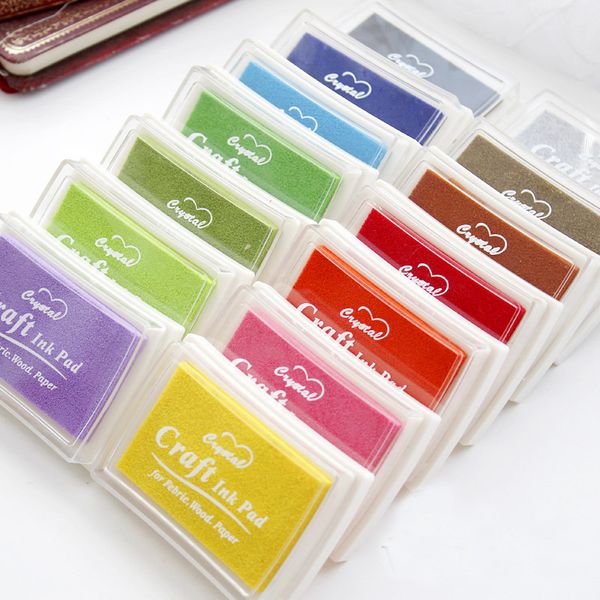 Cute Inkpad Craft Oil Based Diy Ink Pad For Rubber Stamps For Fabric Paper Scrapbook Wedding Decor Fingerprint Ink Pad