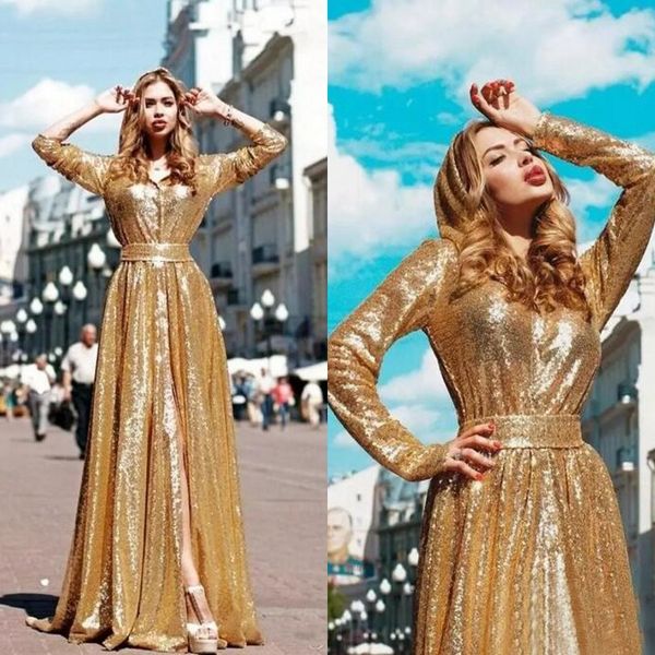new fashion 2017 gold sequined prom dresses long with hat long sleeve side split formal dresses party evening custom made en103013, Black
new fashion 2017 gold sequined prom dresses long with hat long sleeve side split formal dresses party evening custom made en103013, Black