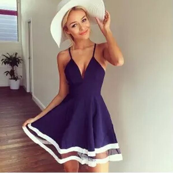 fashion summer skater dresses sleeveless v-neck bohemian women beach mini pleated dress skirt vestidos casual club party dress b73, Black;gray
fashion summer skater dresses sleeveless v-neck bohemian women beach mini pleated dress skirt vestidos casual club party dress b73, Black;gray