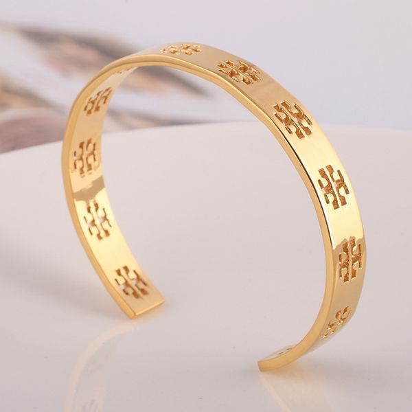 Top quality and brand Brass material love punk adjustable opened hollow Bangles in 6.0cm Design Cuff Bracelet Cufflink Send Women and mothe