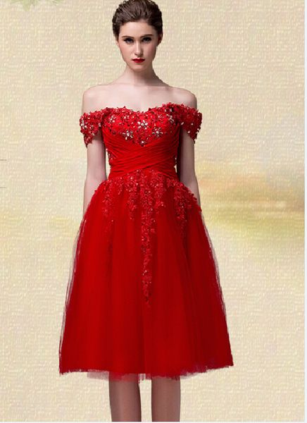 2019 short red homecoming dresses off shoulder beaded lace tulle knee length prom gowns zipper back custom made h56, Blue;pink
2019 short red homecoming dresses off shoulder beaded lace tulle knee length prom gowns zipper back custom made h56, Blue;pink
