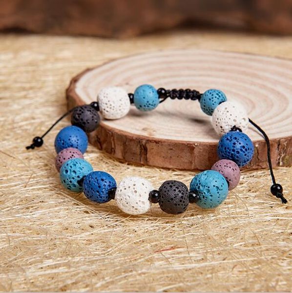 fashion bohemian multicolor lava stone bracelet for women men jewelry accessory essential oil diffuser bracelet, Golden;silver
fashion bohemian multicolor lava stone bracelet for women men jewelry accessory essential oil diffuser bracelet, Golden;silver