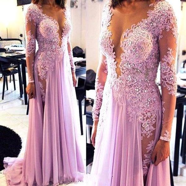 2016 new sheer long sleeves lace evening dresses tulle applique beaded chiffon floor length party formal evening dresses, Black;red
2016 new sheer long sleeves lace evening dresses tulle applique beaded chiffon floor length party formal evening dresses, Black;red
