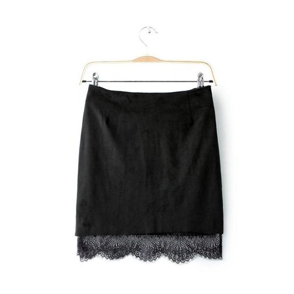 original single in europe and america 2015 hitz women slim package hip fanlei si bottom suede skirt bust, Black
original single in europe and america 2015 hitz women slim package hip fanlei si bottom suede skirt bust, Black