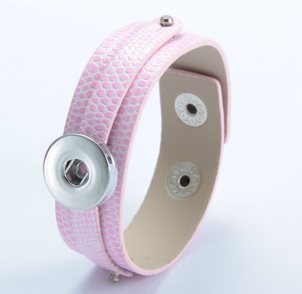 light pink 18mm noosa button snap button bracelet bangles copper +alloy +pu leather bracelet adustable bracelet 1 button jewlery accessories, Black
light pink 18mm noosa button snap button bracelet bangles copper +alloy +pu leather bracelet adustable bracelet 1 button jewlery accessories, Black