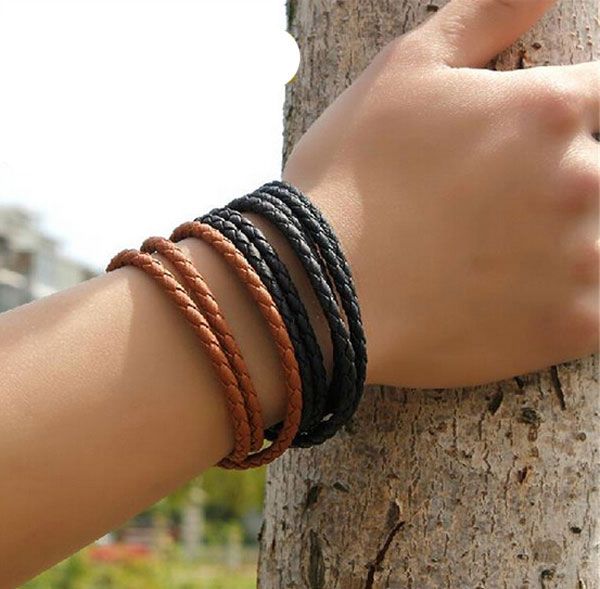 mens pu leather bracelets mesh magnetic stainless steel clasp double wrap wristband beautiful bracelet mens jewelry can be necklace, Golden;silver
mens pu leather bracelets mesh magnetic stainless steel clasp double wrap wristband beautiful bracelet mens jewelry can be necklace, Golden;silver