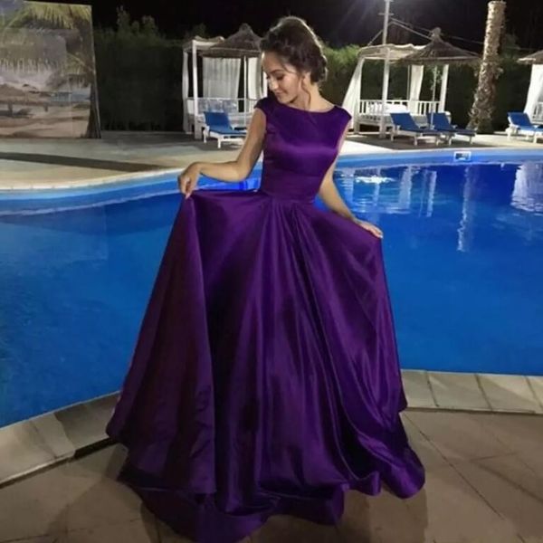 simple elegant purple a line satin evening dresses 2020 cap sleeves corset back ruched formal party dress classic prom gowns, Black;red
simple elegant purple a line satin evening dresses 2020 cap sleeves corset back ruched formal party dress classic prom gowns, Black;red