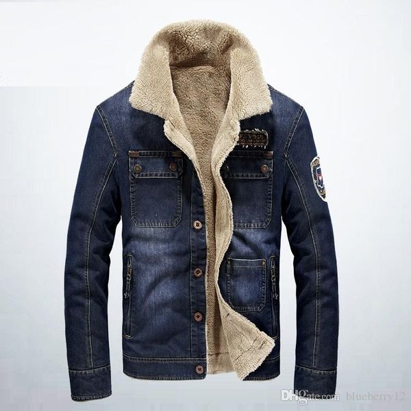 Brand Winter Men's Jackets Stand Collar Demin Cashmere Blue Casual Solid Color Long Sleeve Warm Fleece Men Jacket Clothing Plus Size
Brand Winter Men's Jackets Stand Collar Demin Cashmere Blue Casual Solid Color Long Sleeve Warm Fleece Men Jacket Clothing Plus Size