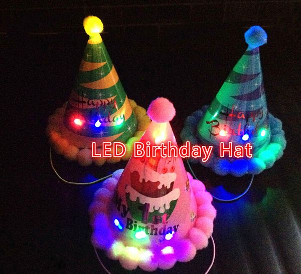 ems latest 100pcs led light up glow flash happy birthday hat cap headband masquerade party wedding disco kids adults
ems latest 100pcs led light up glow flash happy birthday hat cap headband masquerade party wedding disco kids adults