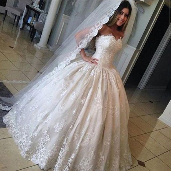 lace ball gown wedding dresses 2016 spring summer sweetheart backless bridal gowns floor length princess vestidos de novia, White
lace ball gown wedding dresses 2016 spring summer sweetheart backless bridal gowns floor length princess vestidos de novia, White