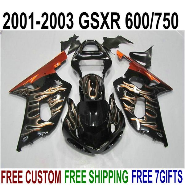 bodywork fairings set for suzuki gsxr600 gsxr750 2001-2003 k1 bodykits 01 02 03 gsx-r 600 750 brown flames in black fairing kit xa74
bodywork fairings set for suzuki gsxr600 gsxr750 2001-2003 k1 bodykits 01 02 03 gsx-r 600 750 brown flames in black fairing kit xa74