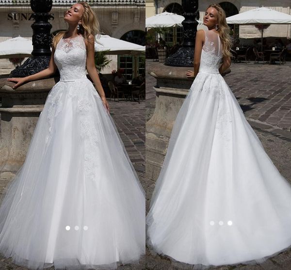 a-line tank appliques lace wedding gowns long tulle women marrige dress new designer bridal gowns ing, White
a-line tank appliques lace wedding gowns long tulle women marrige dress new designer bridal gowns ing, White
