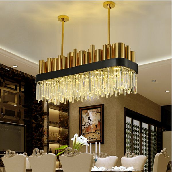restaurant crystal lamp modern rectangle gold and black simple stainless steel villa led lamps lanterns nordic bedroom crystal pendant light
restaurant crystal lamp modern rectangle gold and black simple stainless steel villa led lamps lanterns nordic bedroom crystal pendant light